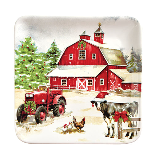 Christmas At The Farm Dessert Plate