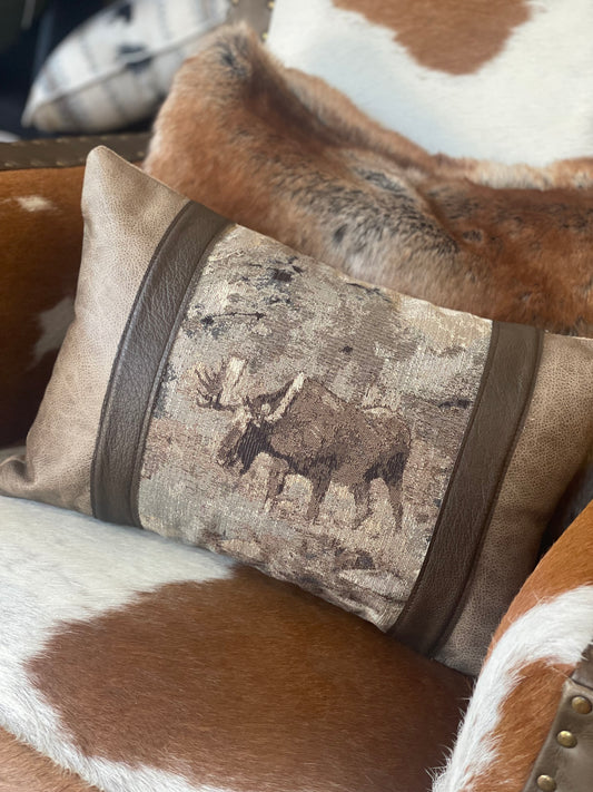 The Daybreak Moose Leather Pillow