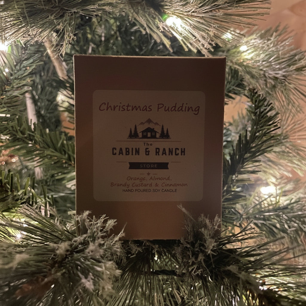 Christmas pudding Candle Gift Box decorated Christmas tree