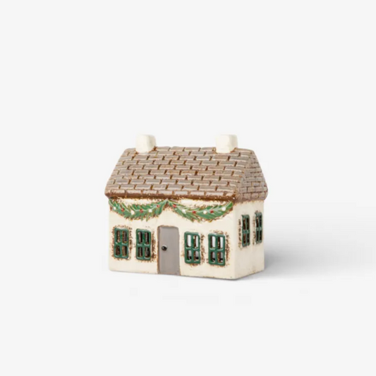 Christmas Tea Light Cottage with Swag