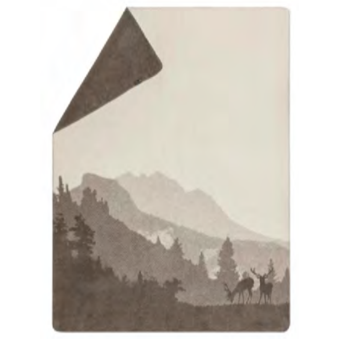 The Landscape Stags Throw - Brown