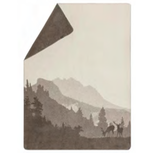 The Landscape Stags Throw - Brown