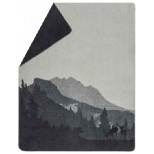 The Landscape Stags Throw - Charcoal