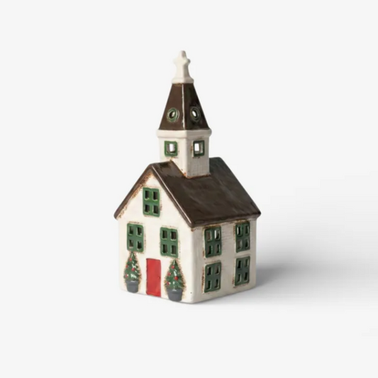 Nordgard Village Church Ceramic Tealight House