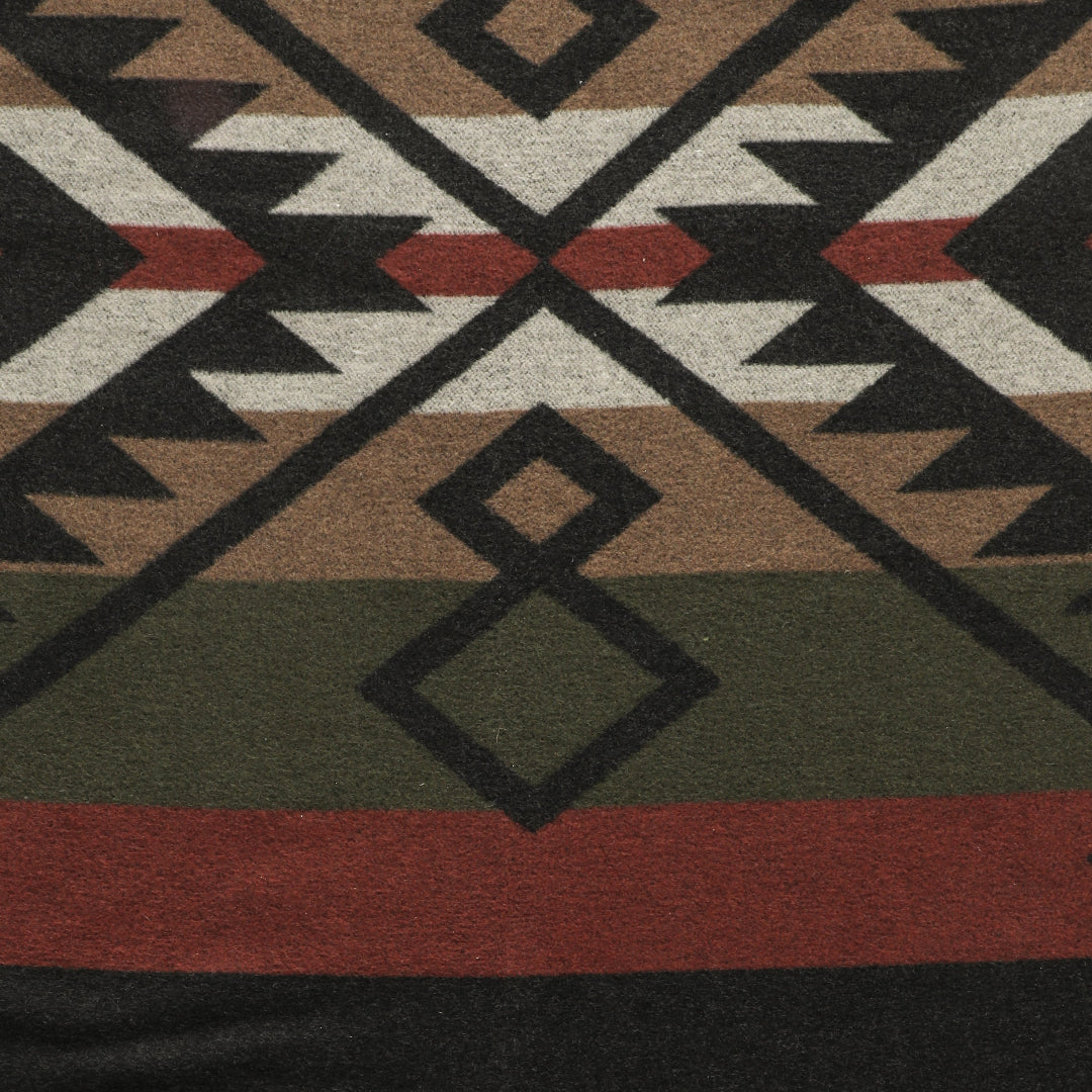 Sustainable Throw Blanket in colours Spice, Sage, Creme, and Camel