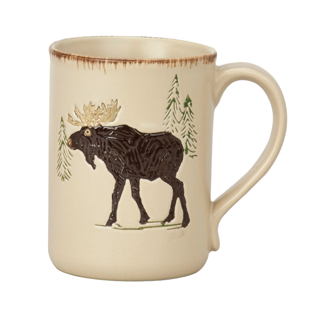 Mug with moose design on a white background