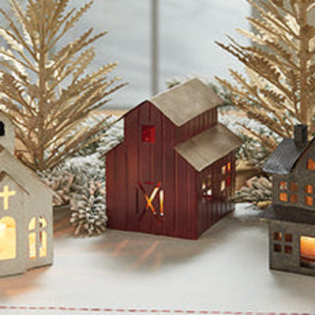 Red Tea Light Barn