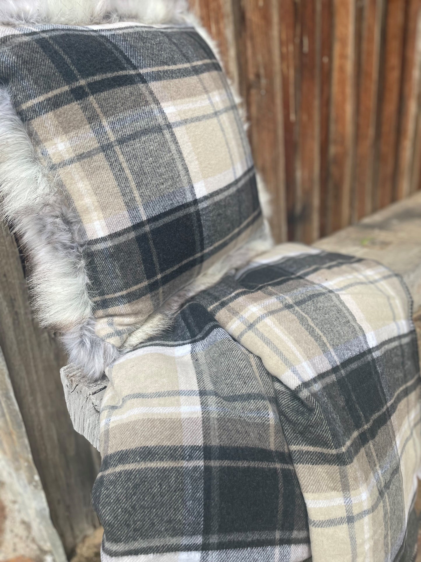 Premier Trapper Plaid & Canadian Fox Pillow