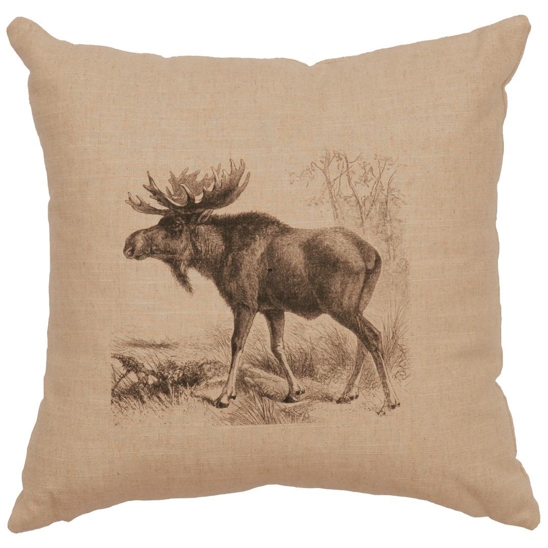 Moose Scene Pillow