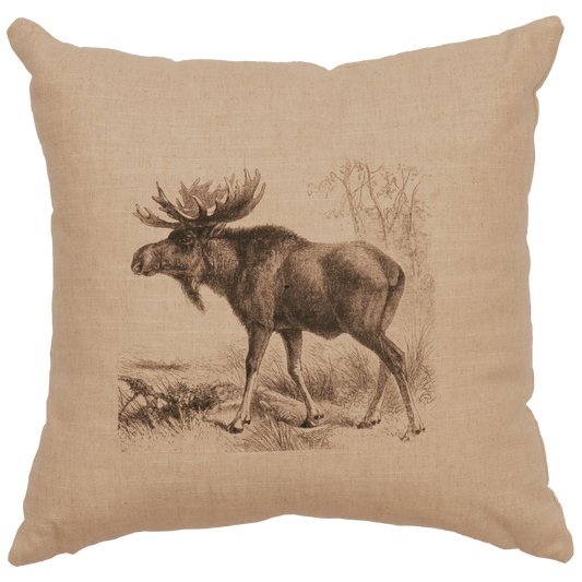 Moose Scene Pillow