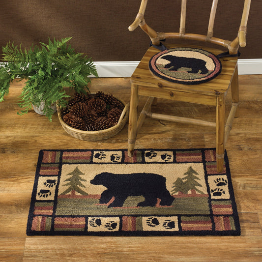 Adirondack Bear Hooked Rug