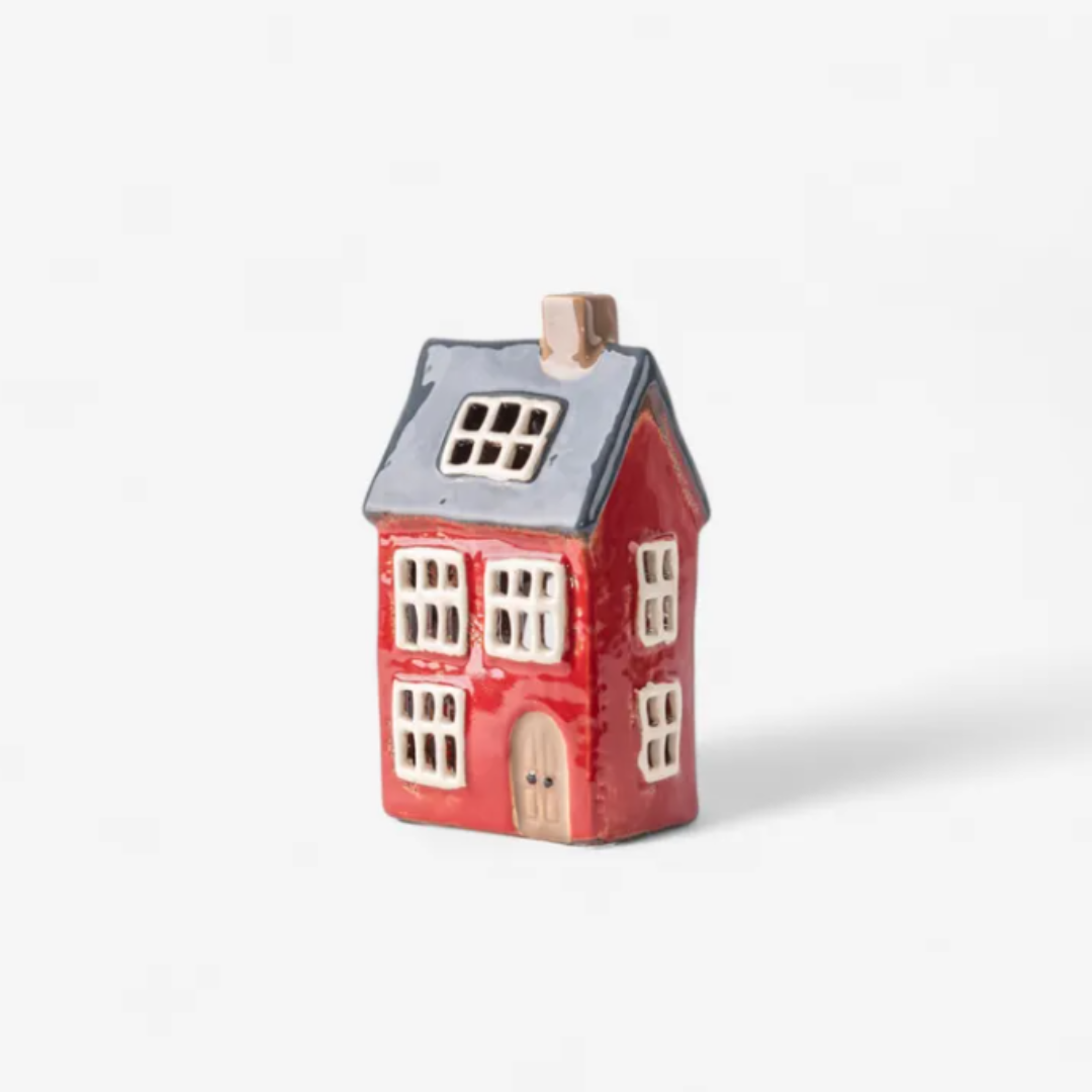 Alsace Tea Light House Navy Roof