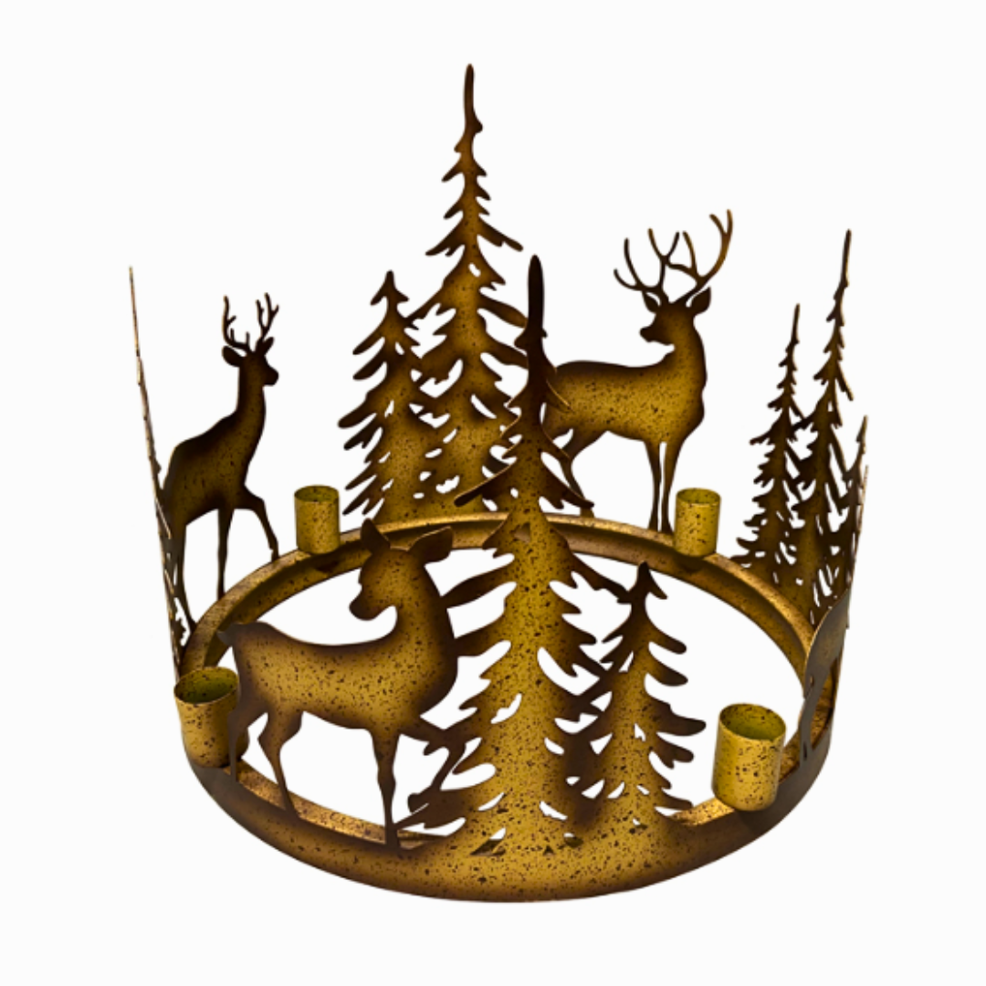 Deer Candle Holder Table Wreath Large
