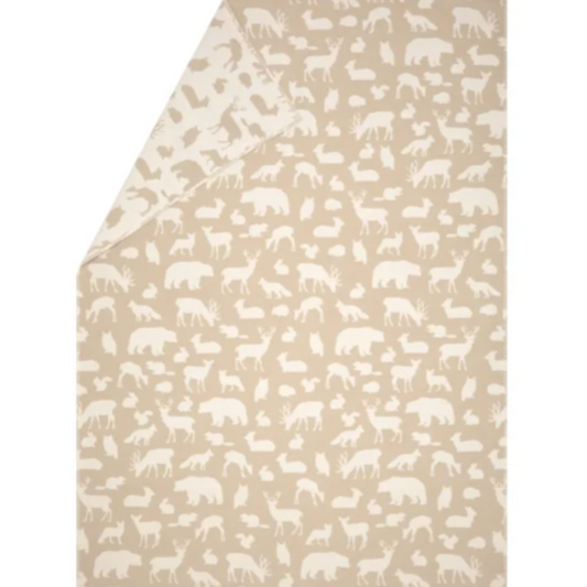 Forest Animals Throw - Cream