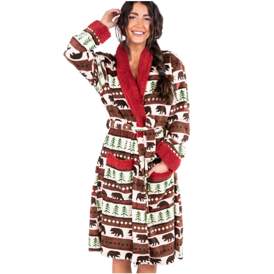 The Bear Fair Isle Bathrobe