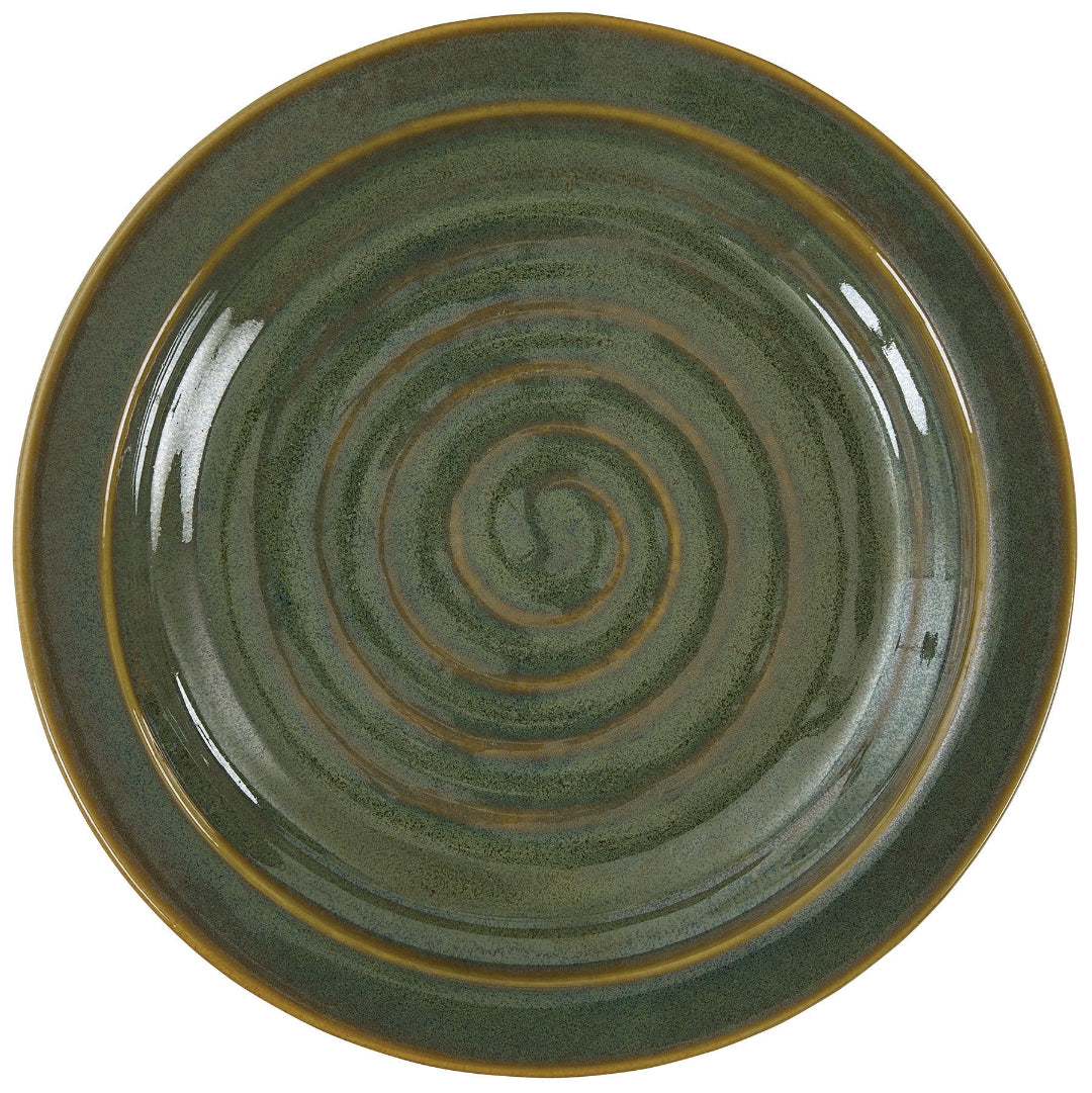 The Tetons Green DInner  Plate from the matching dinnerset.