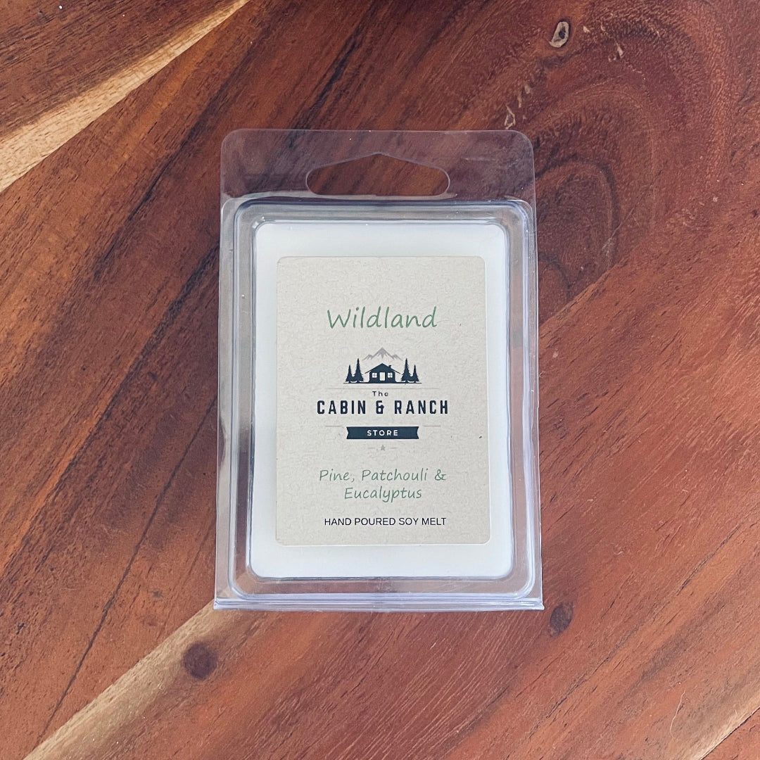 Wildland Wax Melts Captures the spirit of the outdoors with warm botanicals and rugged wilderness notes that evoke winding trails, open skies and remote cabin escapes from The Cabin & Ranch Store.