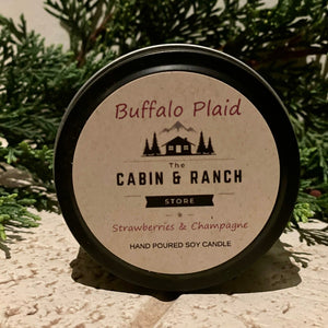 Buffalo Plaid Candle