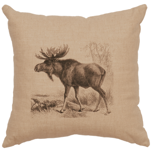 Moose Scene Pillow