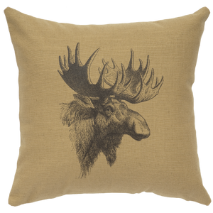 Moose Profile Pillow