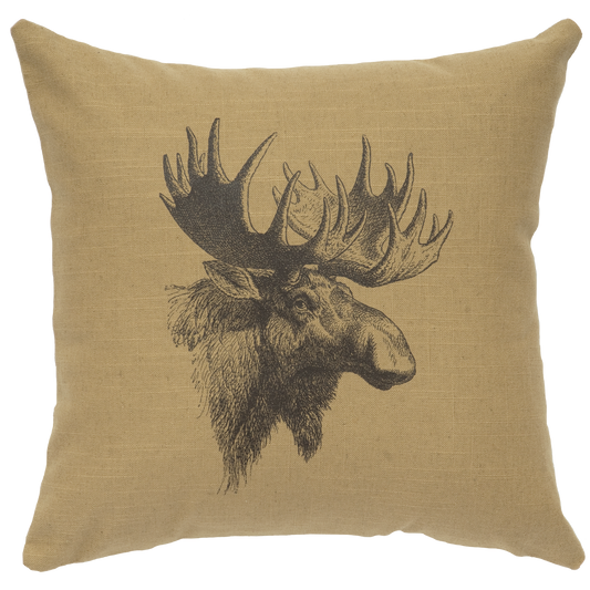 Moose Profile Pillow
